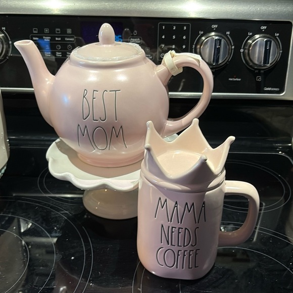 Rae Dunn Best Mom Teapot and Mama Needs Coffee Mug - Picture 1 of 1